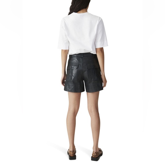 GANNI
Lamb Leather Mini Shorts Size 8 - Picture 3 of 12